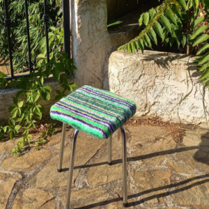Tabouret formica vert et violet