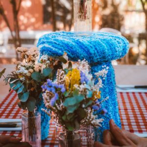Petit tabouret bleu